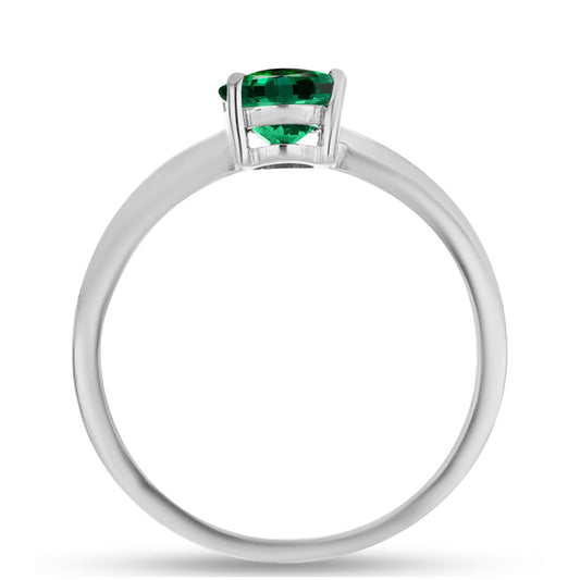 Inel din Argint 925 ( 2.47 grame ) cu Turmalină Verde 1.2 Carate