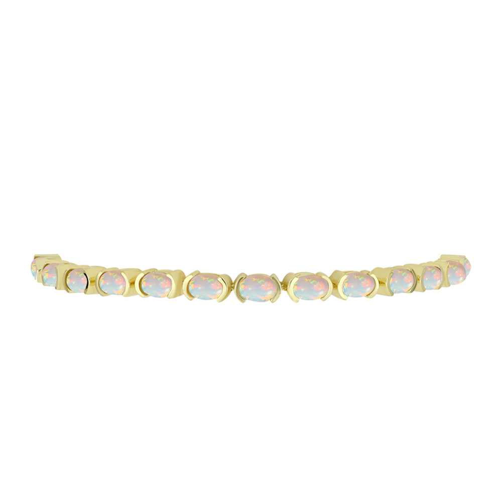 Brățară din Argint 925 Placat cu Aur ( 8.18 grame ) cu Opal Welo 3.95 Carate