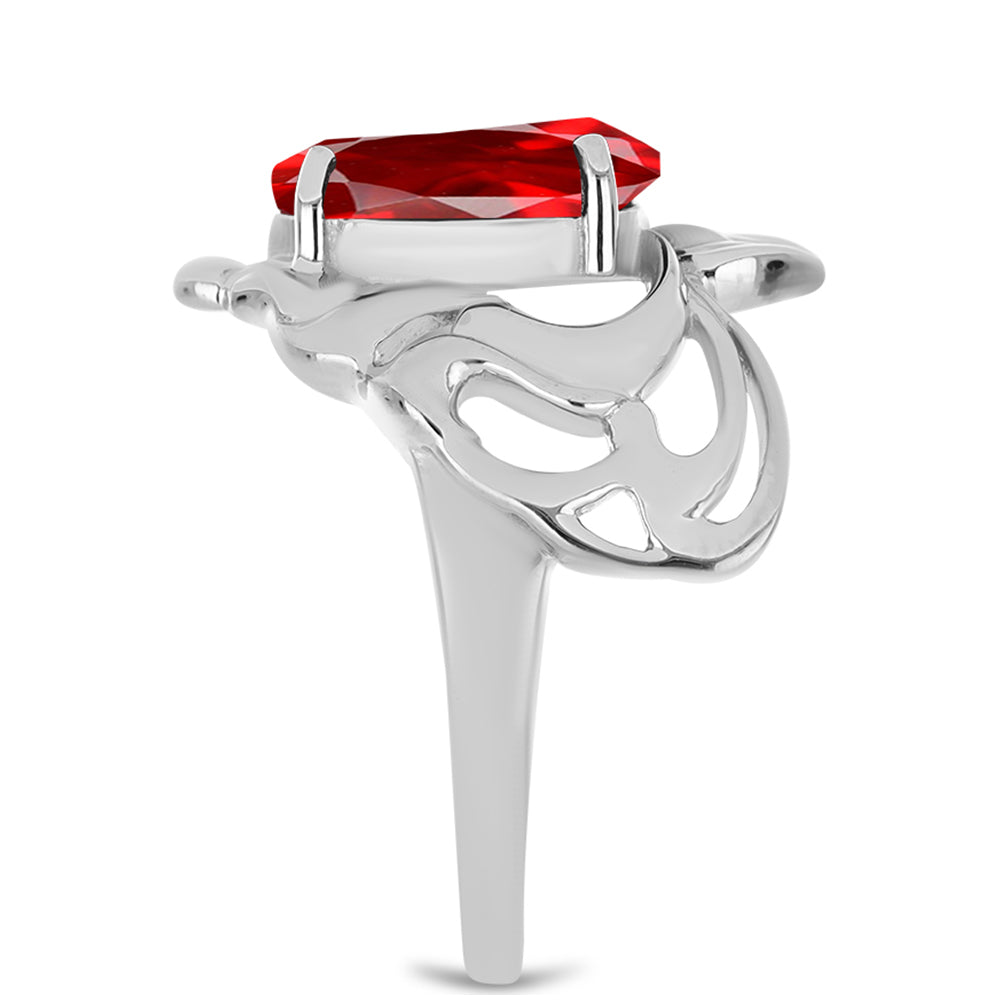 Inel din Argint 925 ( 5.02 grame ) cu Agat Roșu 3.32 Carate