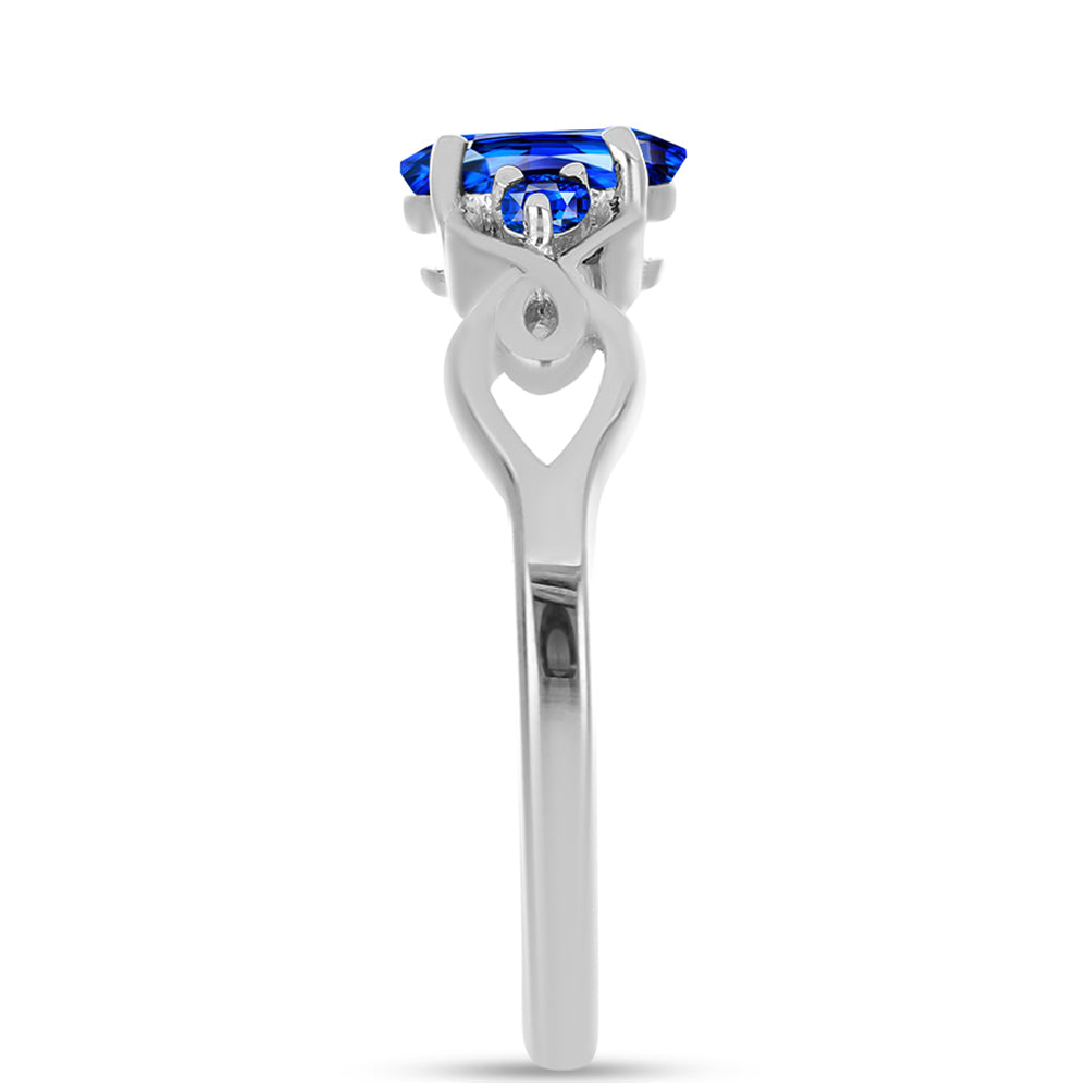 Inel din Argint 925 ( 2.09 grame ) cu Safir Albastru Australian 1.19 Carate