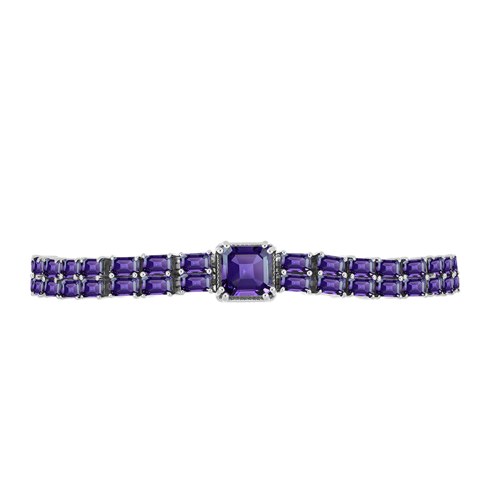 Brățară din Argint 925 ( 20.63 grame ) cu Ametist Marocan 19.45 Carate