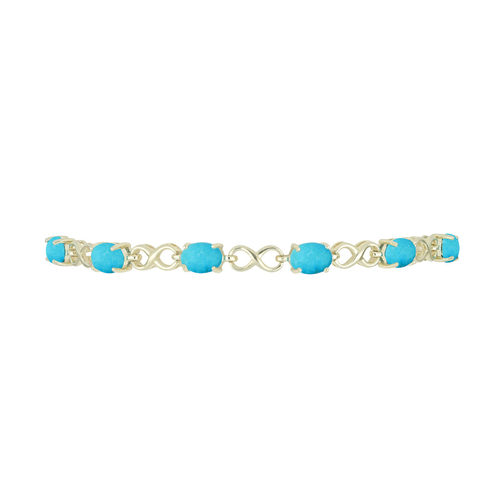 Brățară din Argint 925 Placat cu Aur ( 5.18 grame ) cu Turcoaz ”Frumoasa Adormită” 4.12 Carate