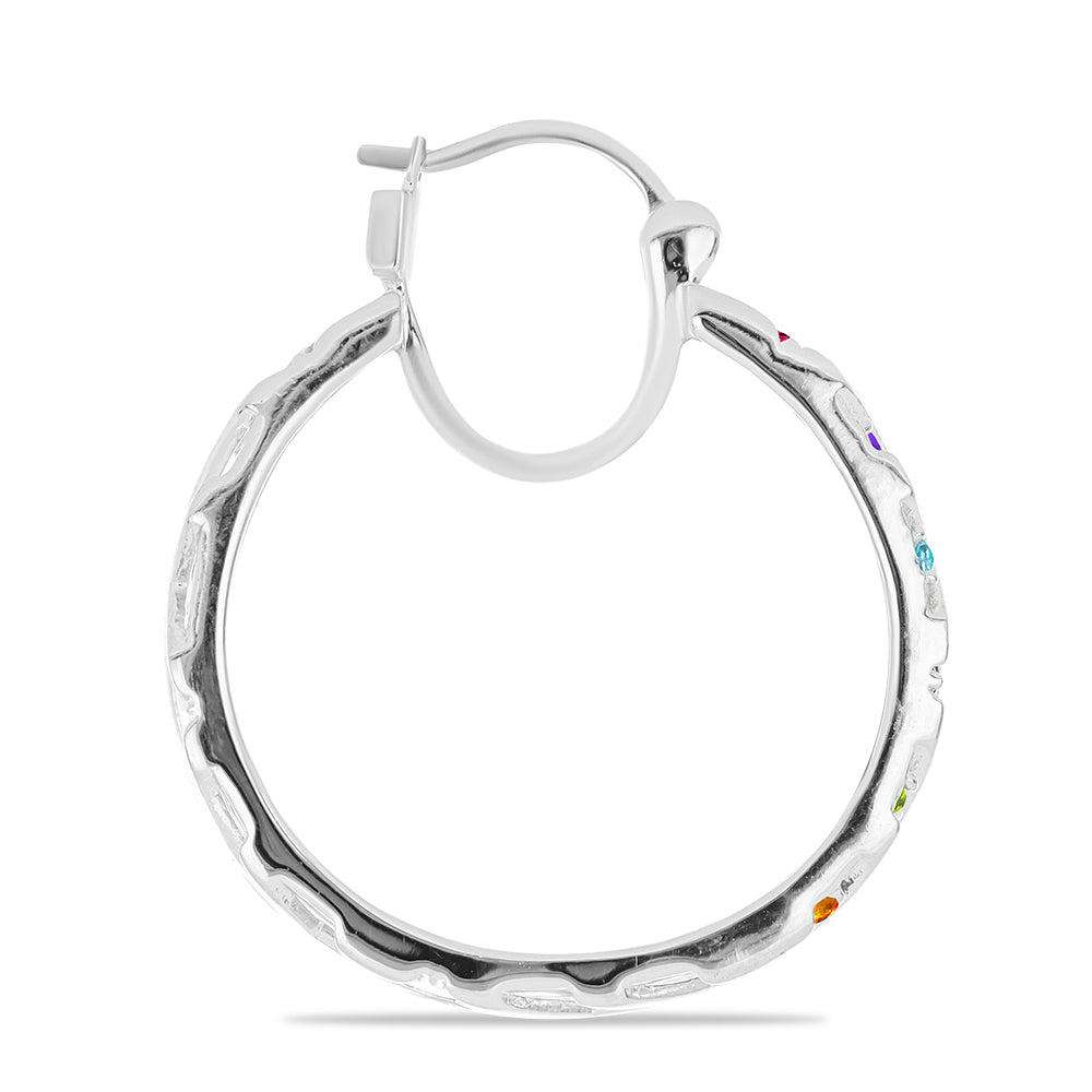 Cercei din Argint 925 ( 12.87 grame ) cu Ametist Marocan și Peridot Changbai 1.5 Carate