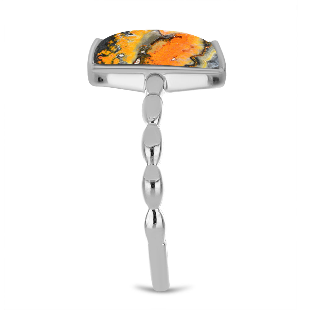 Inel din Argint 925 ( 2.27 grame ) cu Jasp Bumble Bee 1.78 Carate