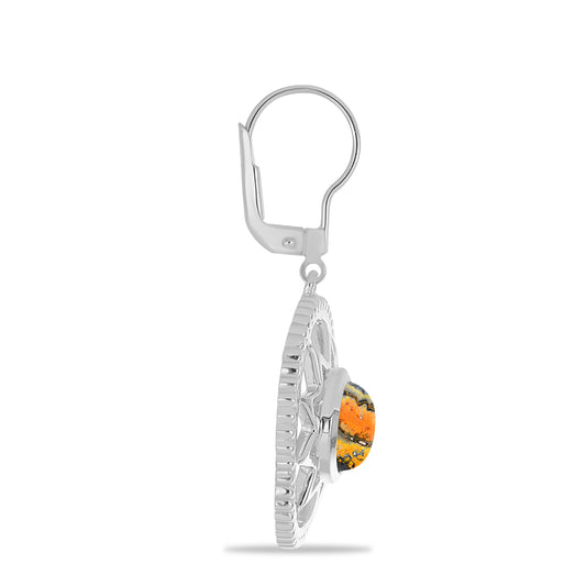 Cercei din Argint 925 ( 8 grame ) cu Jasp Bumble Bee 3.61 Carate