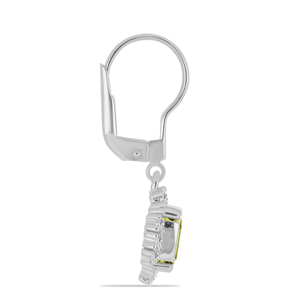 Cercei din Argint 925 ( 3.18 grame ) cu Topaz Galben și Topaz Alb 1.67 Carate