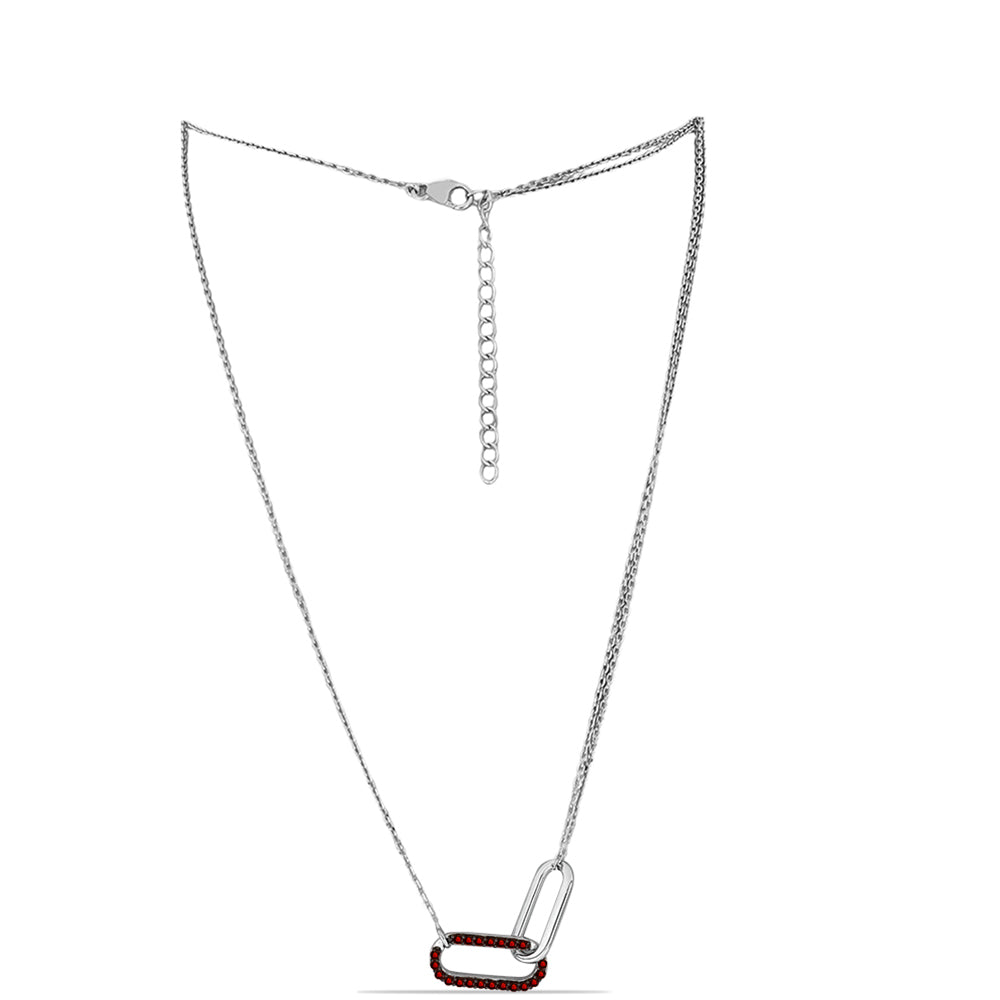 Colier din Argint 925 ( 4.84 grame ) cu Granat Barton 0.39 Carate