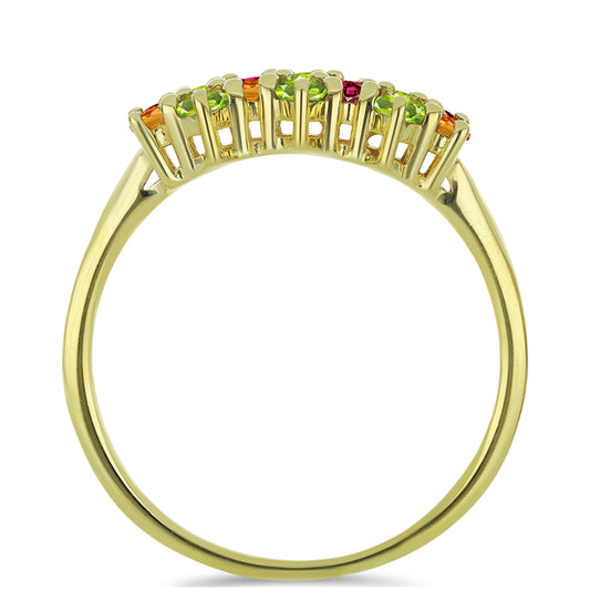 Inel din Argint 925 Placat cu Aur ( 3.08 grame ) cu Turmalină Chakra 1.2 Carate