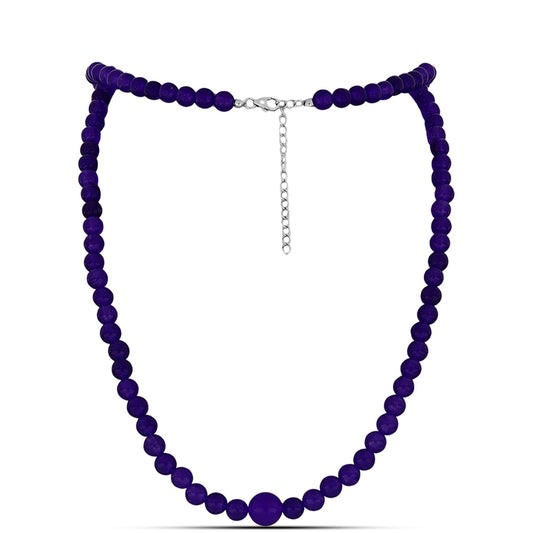 Colier din Argint 925 ( 0.92 grame ) cu Jad Violet 127.33 Carate