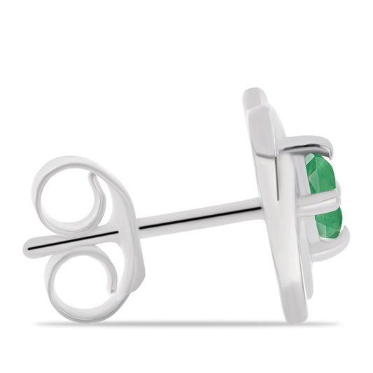 Cercei din Argint 925 ( 1.89 grame ) cu Smarald Brazilian 0.5 Carate