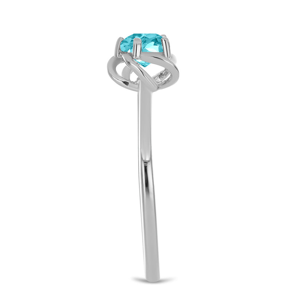 Set din Argint 925 ( 3.26 grame ) cu Cuarț Paraiba 1.82 Carate ( Cercei+Inel+Pandantiv )