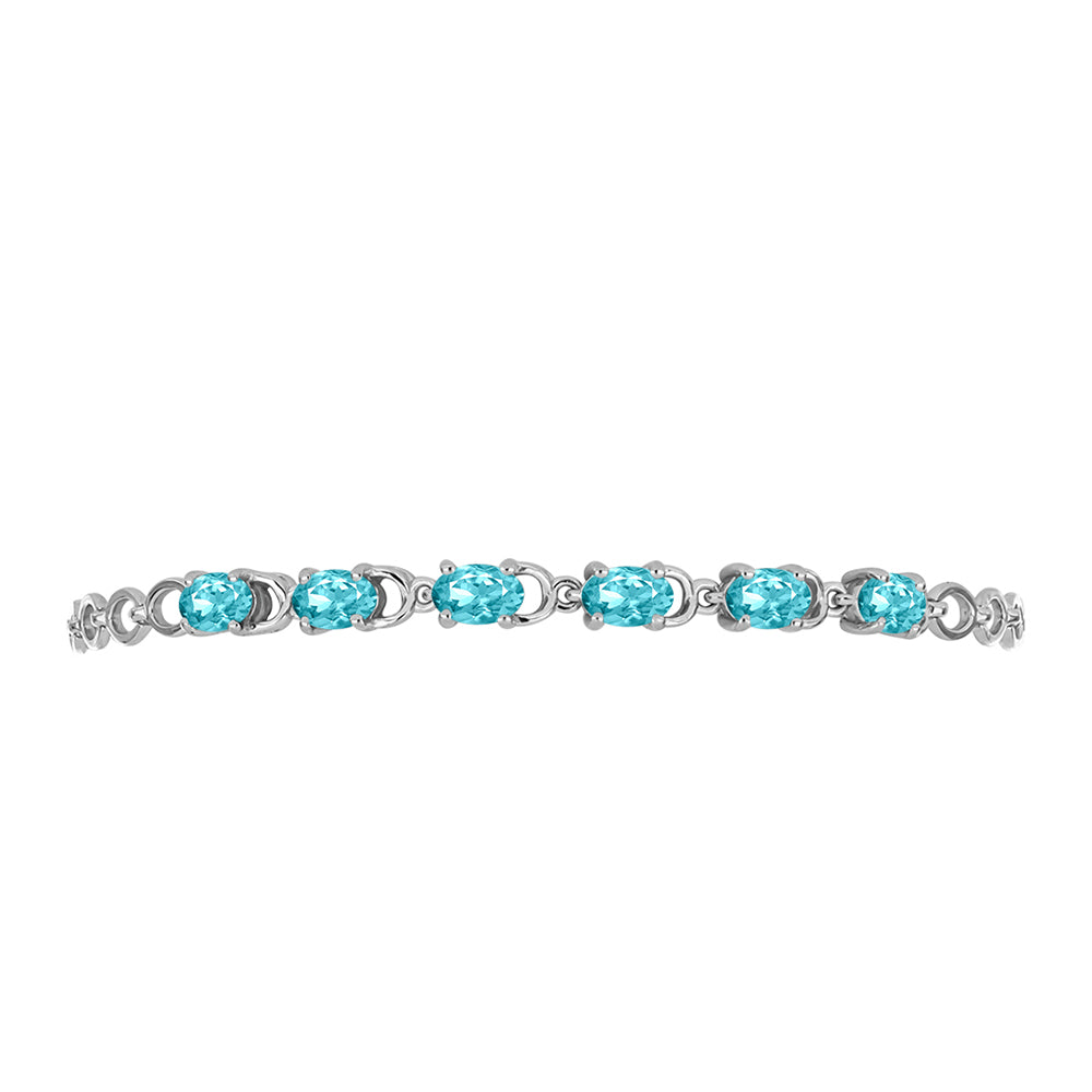 Brățară din Argint 925 ( 4.97 grame ) cu Cuarț Paraiba 2.34 Carate