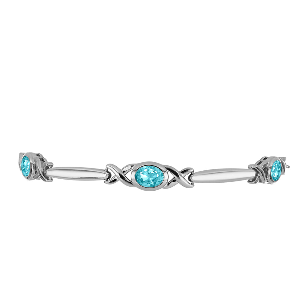 Brățară din Argint 925 ( 7.95 grame ) cu Cuarț Paraiba 2.05 Carate