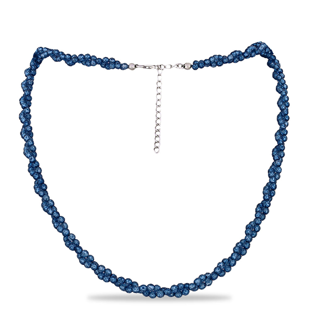 Colier din Pepită ( 15.68 grame ) cu Topaz Albastru ”Londra” 78.42 Carate