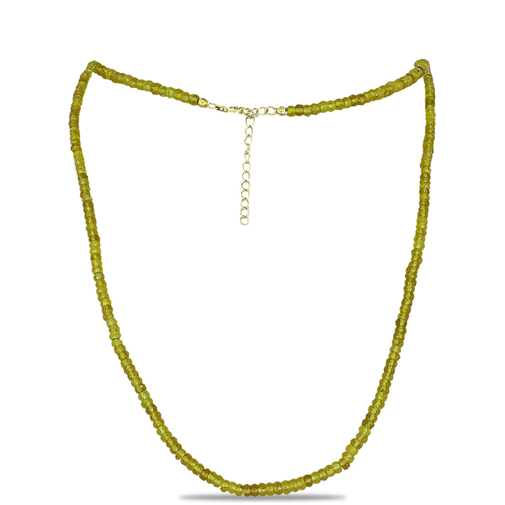 Colier din Argint 925 Placat cu Aur ( 1.03 grame ) cu Safir Rosebery Galben 97 Carate