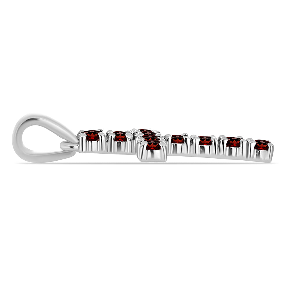Cruce Pandantiv din Argint 925 ( 1.23 grame ) cu Granat Barton 0.98 Carate