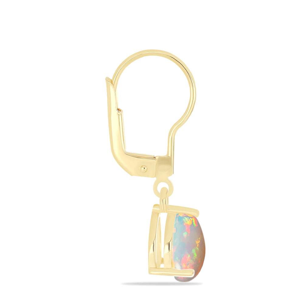Cercei din Argint 925 Placat cu Aur ( 1.4 grame ) cu Opal Etiopian Lega Dembi 1.24 Carate