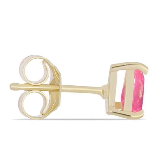 Cercei din Argint 925 Placat cu Aur ( 0.94 grame ) cu Opal Etiopian Roz Lega Dembi 0.47 Carate