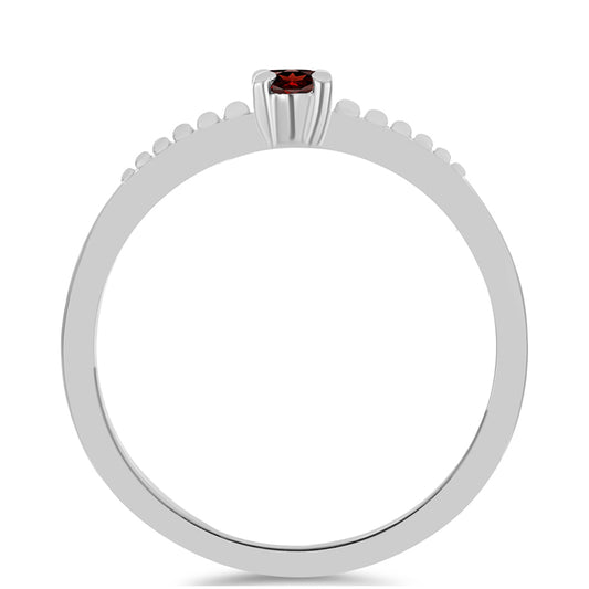 Inel din Argint 925 ( 1.54 grame ) cu Granat Barton 0.15 Carate