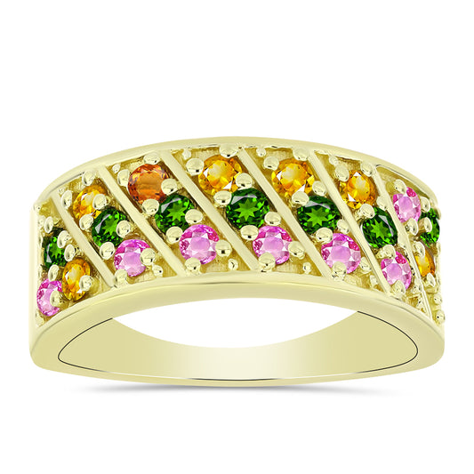 Inel din Argint 925 Placat cu Aur ( 4.26 grame ) cu Turmalină Chakra 0.95 Carate