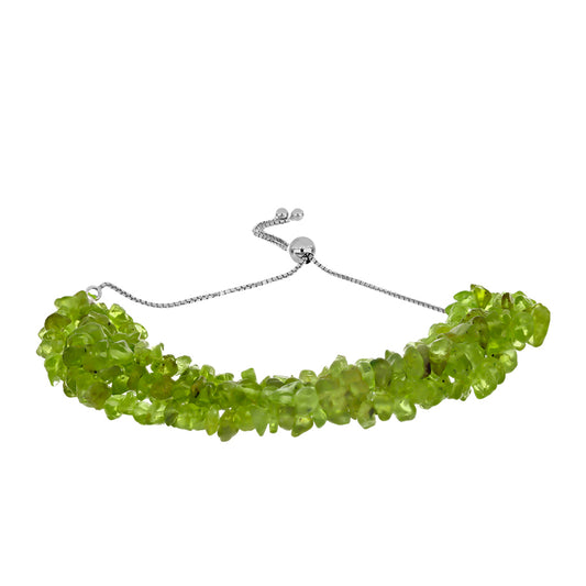 Brățară din Argint 925 ( 1.76 grame ) cu Peridot Changbai 116.68 Carate