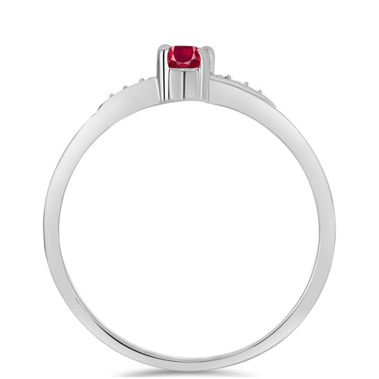 Inel din Argint 925 ( 1.58 grame ) cu Rubin Malagasy 0.34 Carate