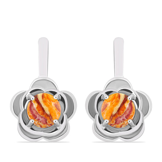 Cercei din Argint 925 ( 3.43 grame ) cu Jaspul "Lion's Paw" 1.07 Carate