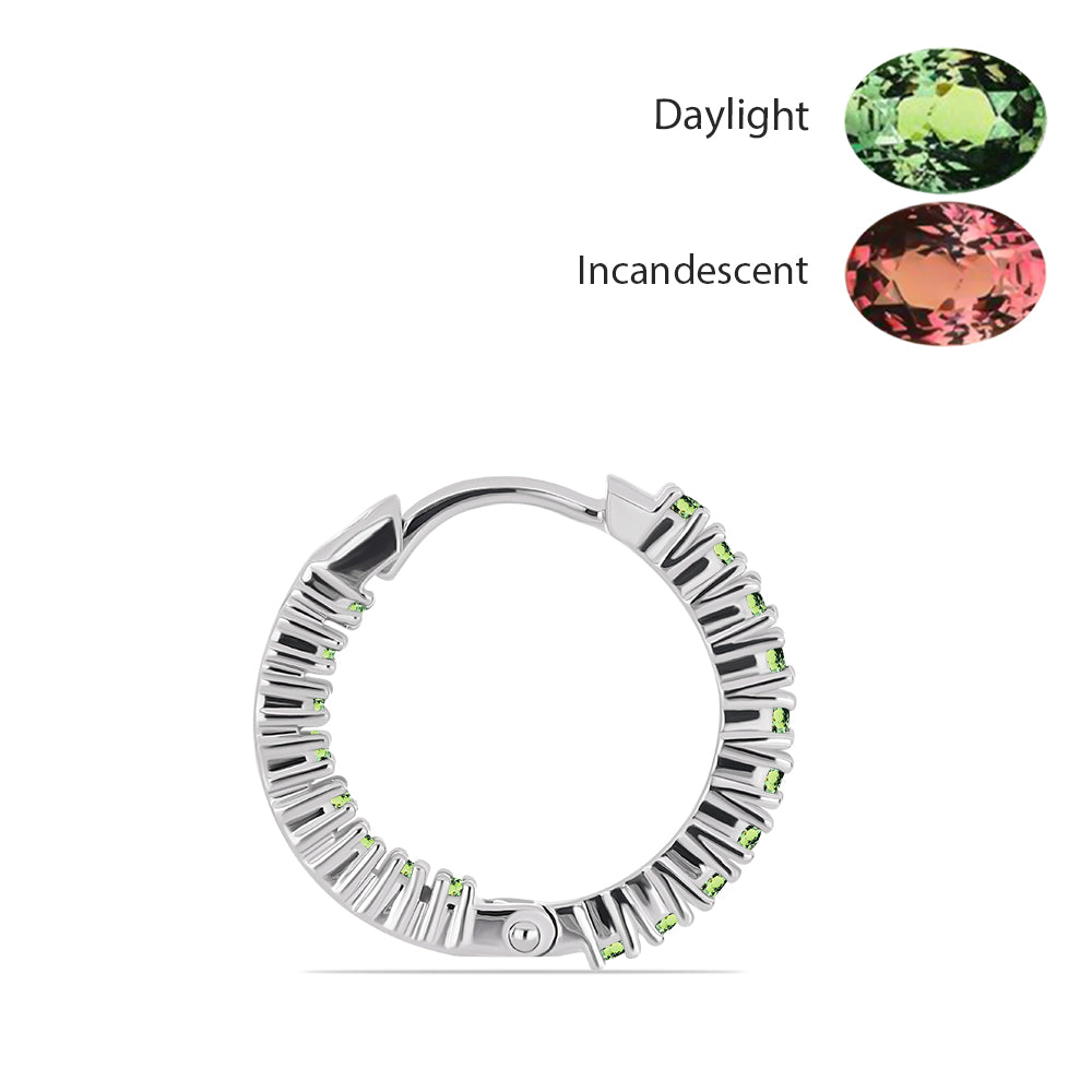 Cercei din Argint 925 ( 3.61 grame ) cu Alexandrit Natural 0.65 Carate