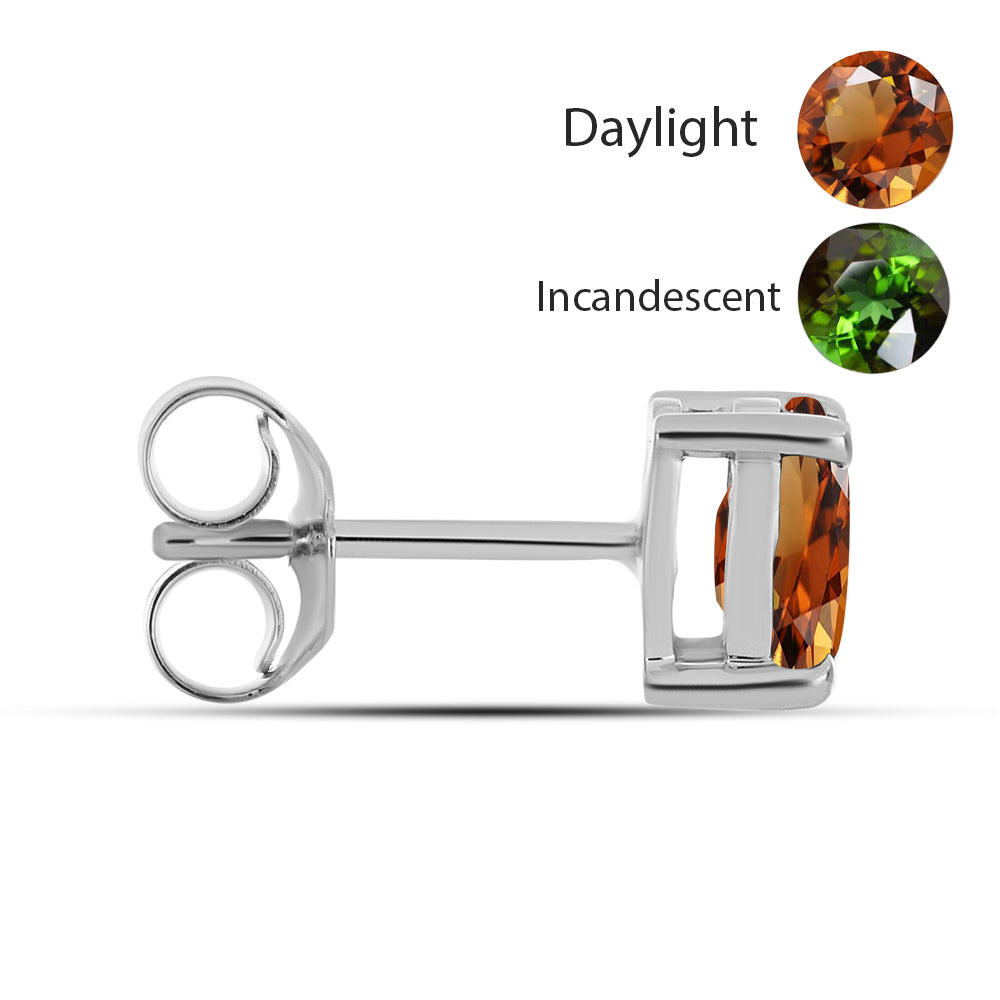 Cercei din Argint 925 ( 1.2 grame ) cu Zultanit Anatolian Certificat cultivat în laborator 1.84 Carate