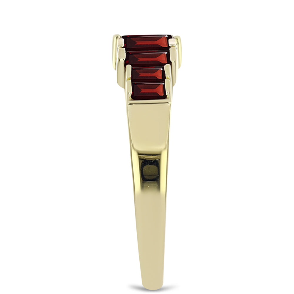 Inel din Argint 925 Placat cu Aur ( 2.79 grame ) cu Granat Barton 1.2 Carate