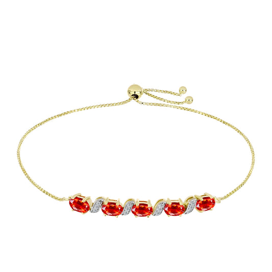 Brățară din Argint 925 Placat cu Aur ( 4.67 grame ) cu Opal Etiopian Lega Dembi Roșu și Topaz Alb 1.52 Carate