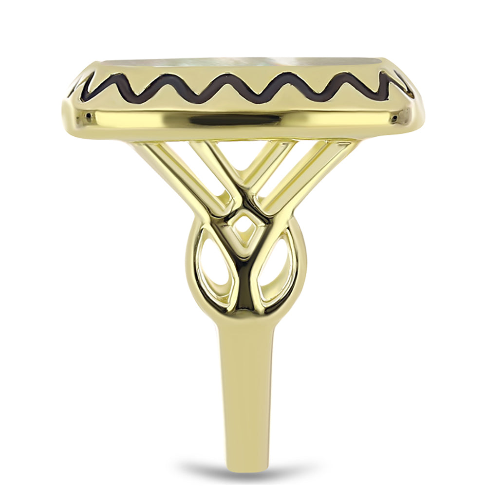Inel din Argint 925 Placat cu Aur ( 6.21 grame ) cu Sidef 6.46 Carate