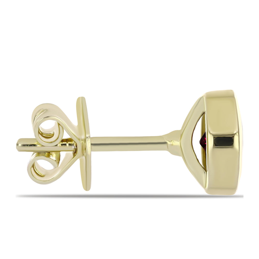 Cercei din Argint 925 Placat cu Aur ( 2.01 grame ) cu Granat Rodolit 1.23 Carate