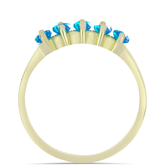 Inel din Argint 925 Placat cu Aur ( 2.33 grame ) cu Opal Etiopian ”Paradis” 0.71 Carate