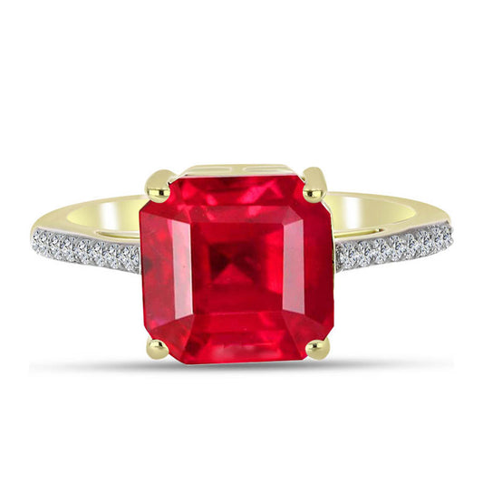 Inel din Argint 925 Placat cu Aur ( 2.82 grame ) cu Agat Roșu și Topaz Alb 3.94 Carate