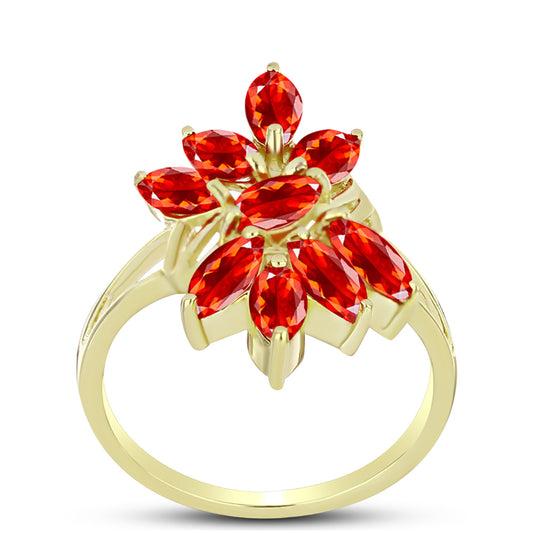 Inel din Argint 925 Placat cu Aur ( 2.99 grame ) cu Opal de Foc Lega Dembi 1.36 Carate