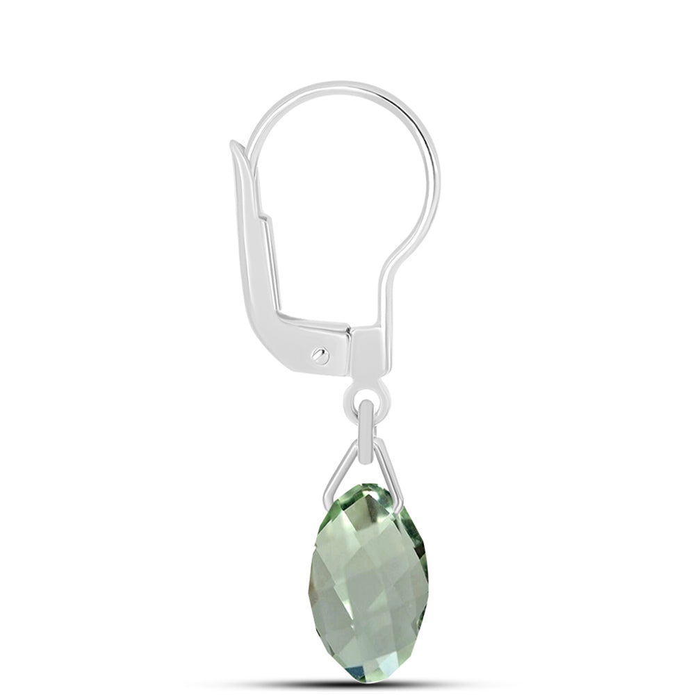 Cercei din Argint 925 ( 0.98 grame ) cu Ametist Verde 6.98 Carate