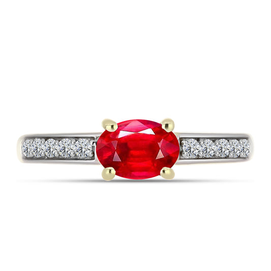 Inel din Argint 925 Placat cu Aur ( 2.15 grame ) cu Agat Roșu și Topaz Alb 0.88 Carate