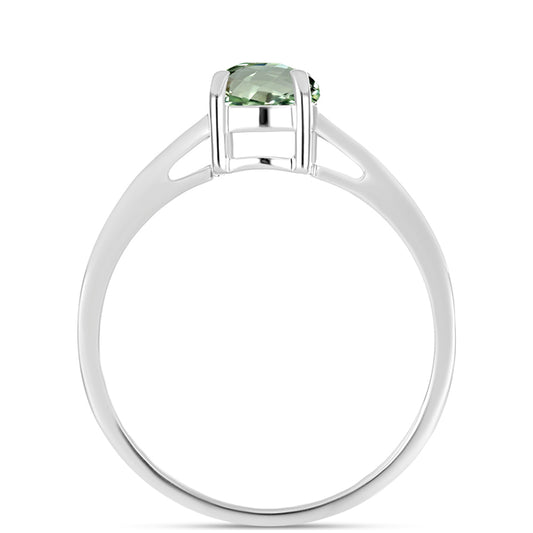Inel din Argint 925 ( 1.73 grame ) cu Ametist Verde 0.86 Carate