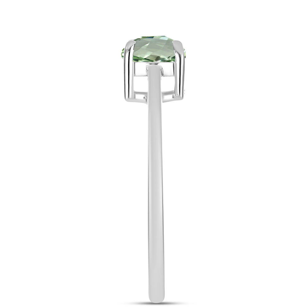 Inel din Argint 925 ( 1.73 grame ) cu Ametist Verde 0.86 Carate