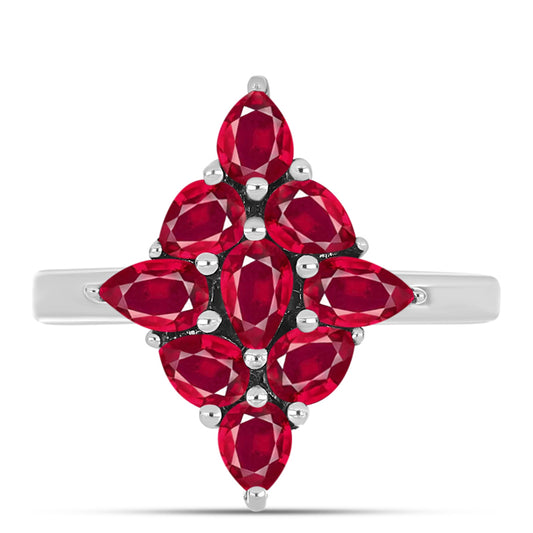 Inel din Argint 925 ( 3.39 grame ) cu Rubin Malagasy 2.22 Carate