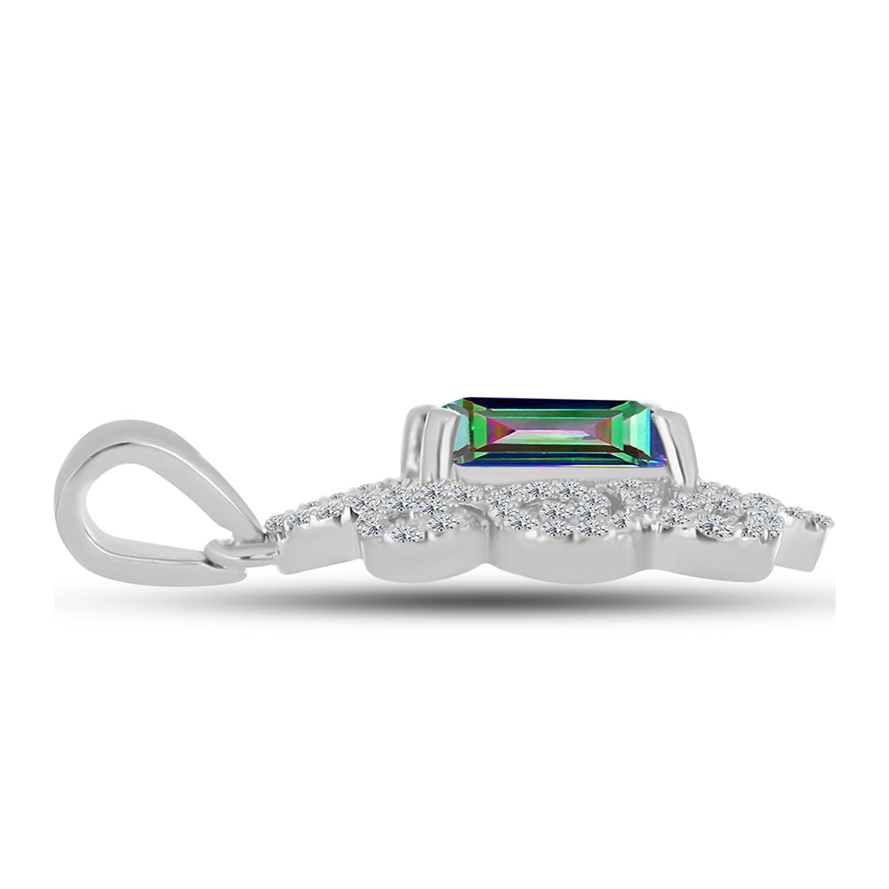 Pandantiv din Argint 925 ( 1.99 grame ) cu Topaz Mistic și Topaz Alb 1.91 Carate