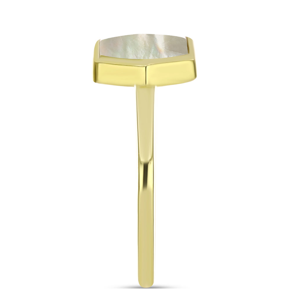 Inel din Argint 925 Placat cu Aur ( 2.49 grame ) cu Sidef 3.59 Carate