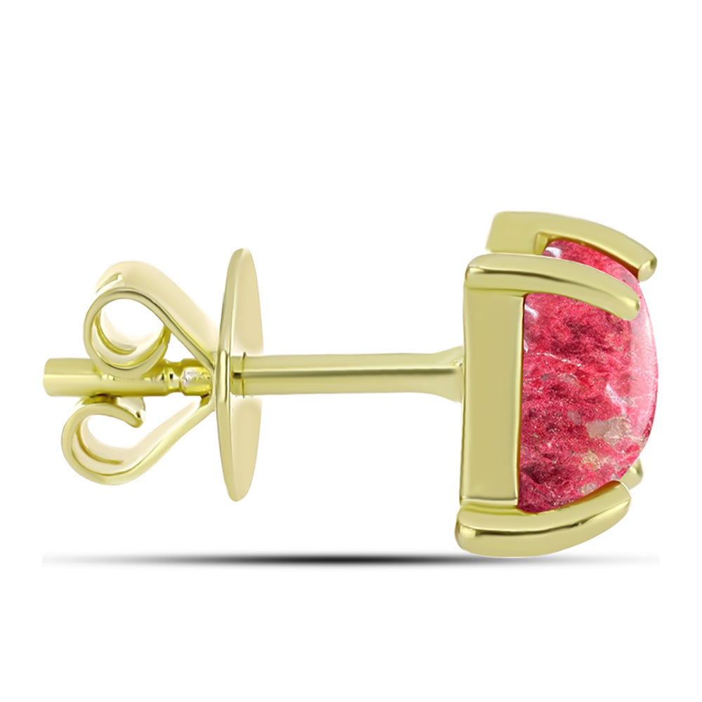Cercei din Argint 925 Placat cu Aur ( 1.46 grame ) cu Thulit 2.61 Carate
