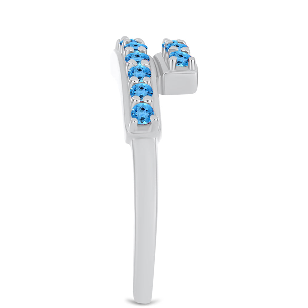 Inel din Argint 925 ( 2.63 grame ) cu Topaz Swiss Blue 0.63 Carate