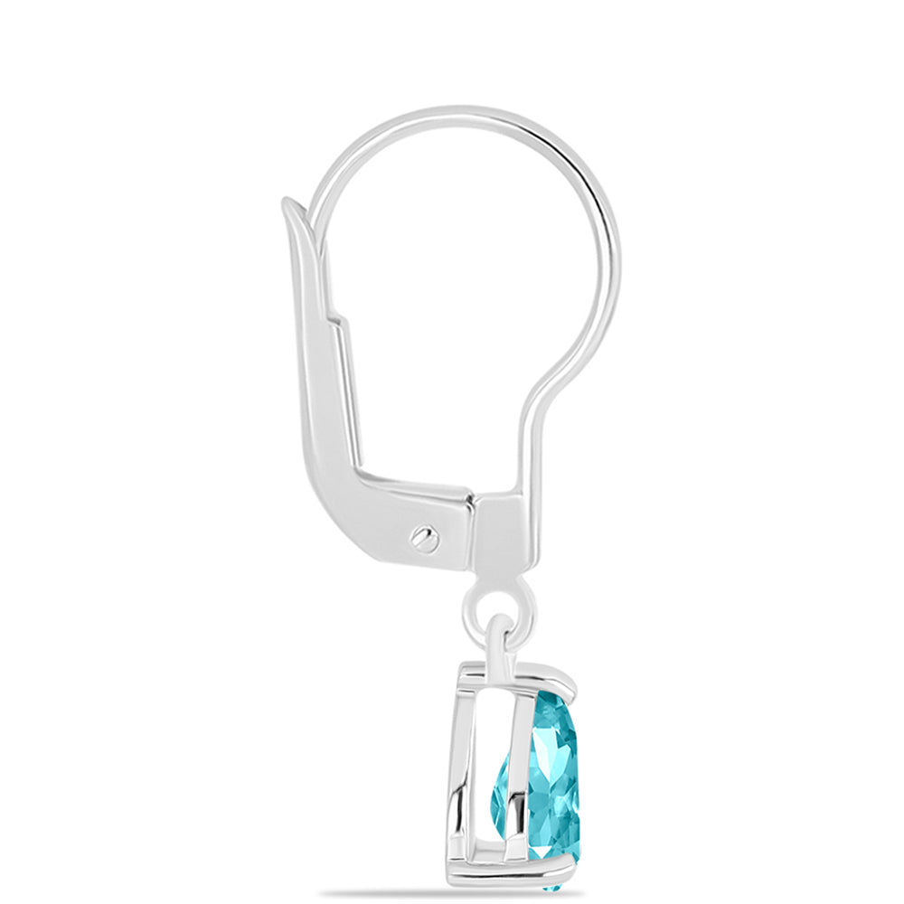 Cercei din Argint 925 ( 1.35 grame ) cu Cuarț Paraiba 1.15 Carate