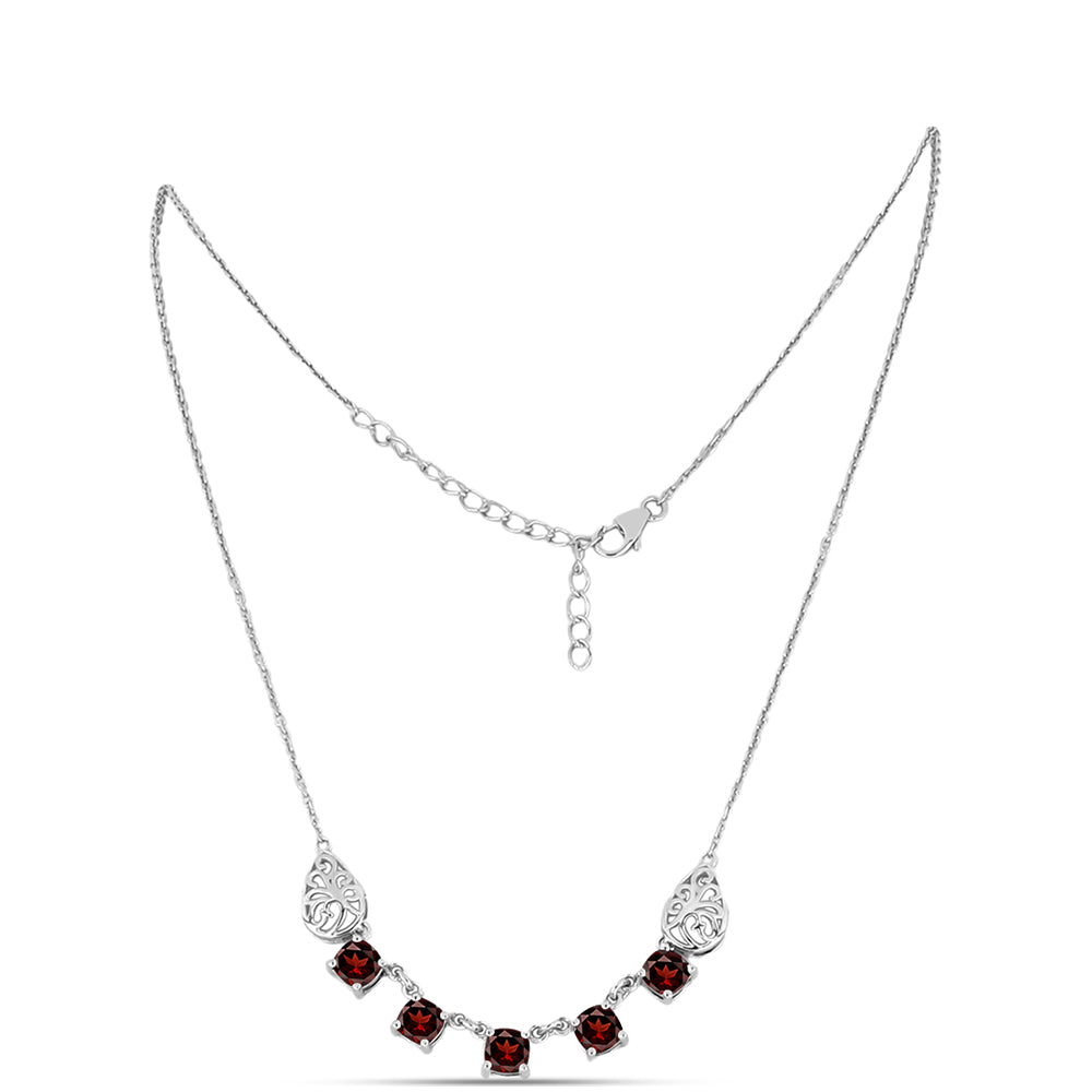 Colier din Argint 925 ( 4.72 grame ) cu Granat Barton 3.33 Carate