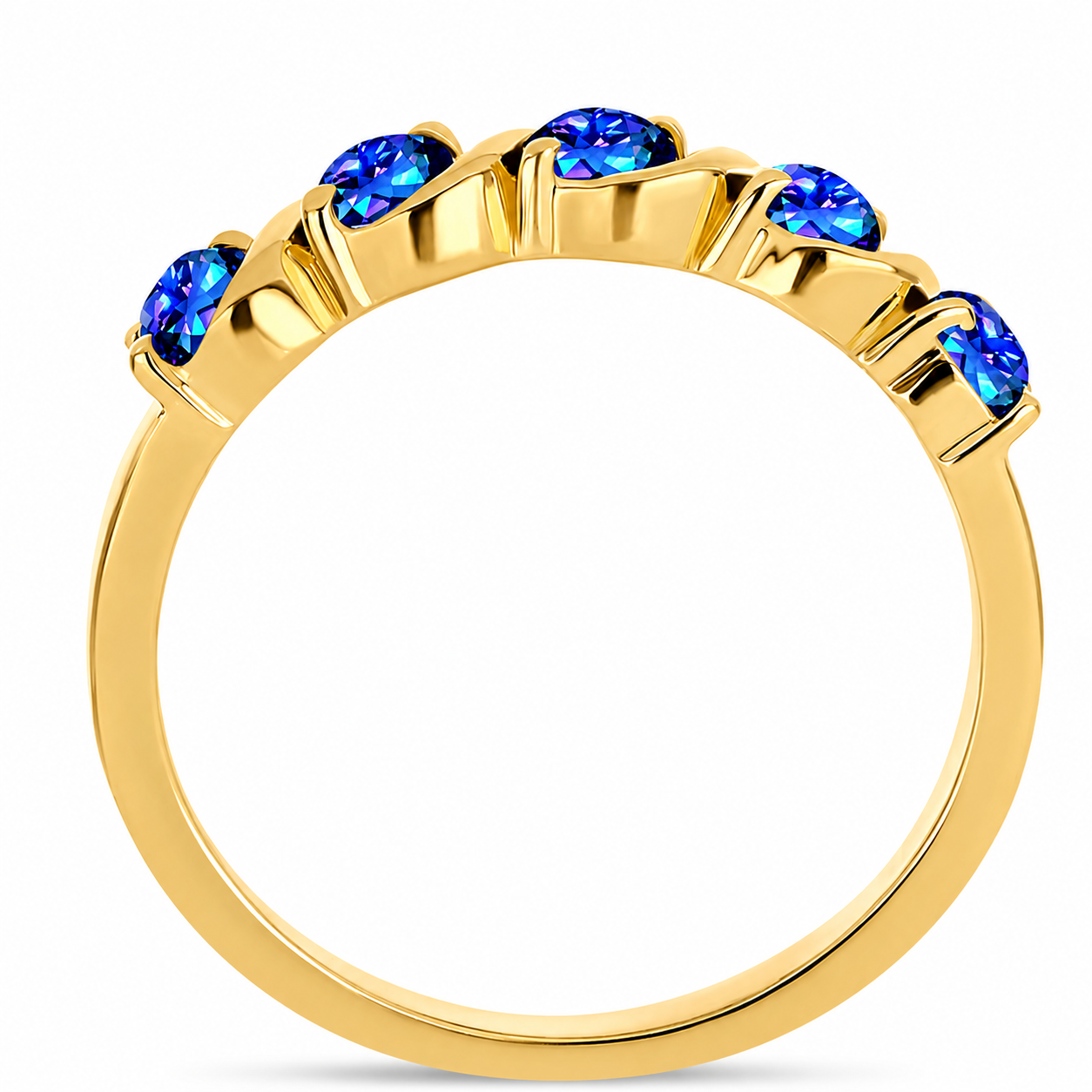 Inel din Argint 925 Placat cu Aur ( 1.8 grame ) cu Topaz Mistic 0.7 Carate