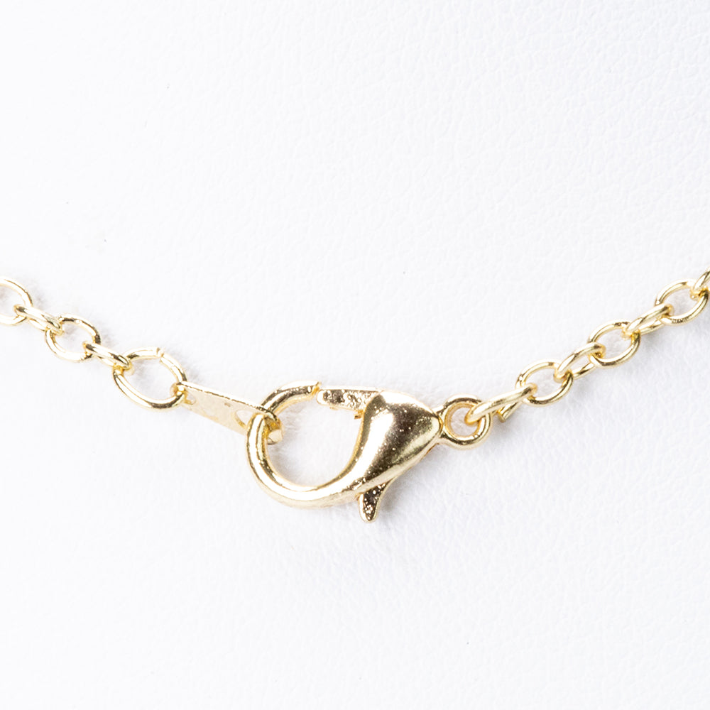 Set din Aliaj Placat cu Aur cu Cristal Alb Emporia® ( Colier+Cercei+Pandantiv )