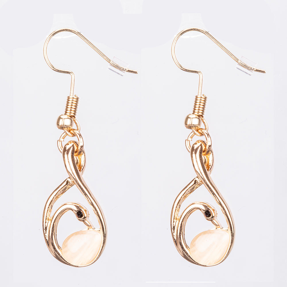 Set din Aliaj Placat cu Aur cu Cristal Alb Emporia® ( Colier+Cercei+Pandantiv )